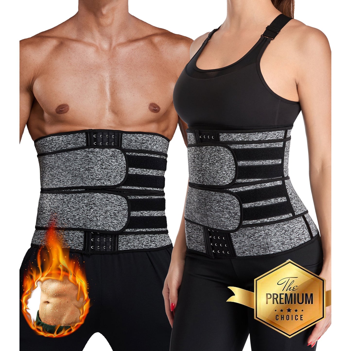 FAJA SAUNA CORSET REDUCE TALLA +POST PARTO UNISEX NEGRO